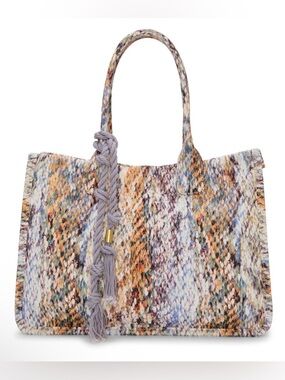 Vince Camuto Orla Tote Bag Cobra with Lilac tassel - Spring Collection